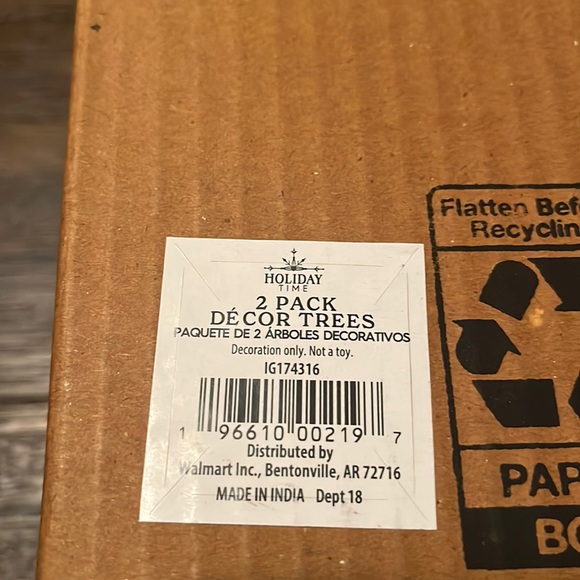 NWT 2 Pack Mango Wooden Decor Trees - Picture 5 of 6